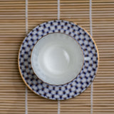 COBALT NET TEA CUP AND SAUCER